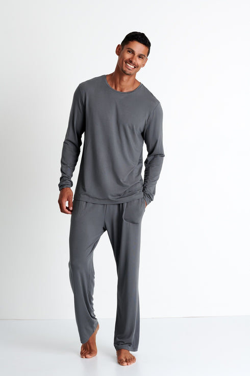 Shan Relaxation Soft round neck long sleeve shirt